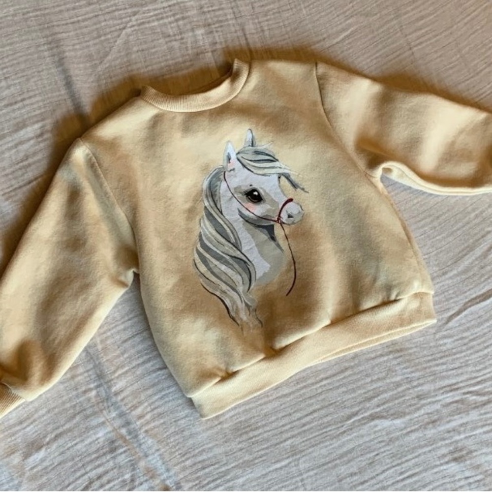 H&M butter yellow baby crewneck